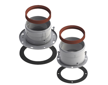 Адаптер разделительный двухблочный диам.80 (El, Bs, F, NF, U) ROYAL THERMO RTF04.002