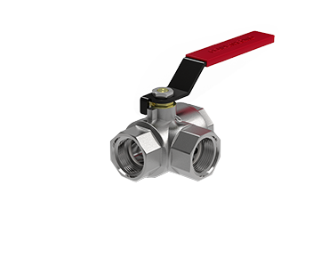 Кран шаровый Royal Thermo Optimal трехходовой тип L 1/2