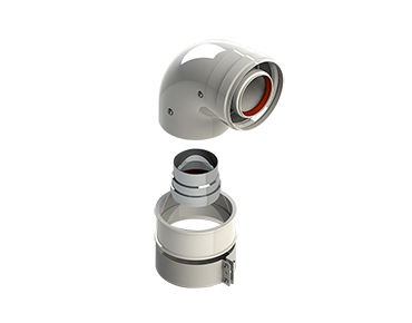 Колено подключения 90 диам. 60/100L (Br,Bx) RTF13.004