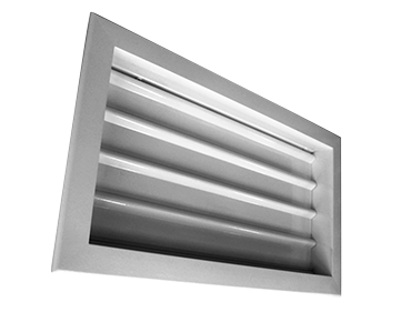 Алюминиевая настенная инерционная решетка  Shuft GA 400x200